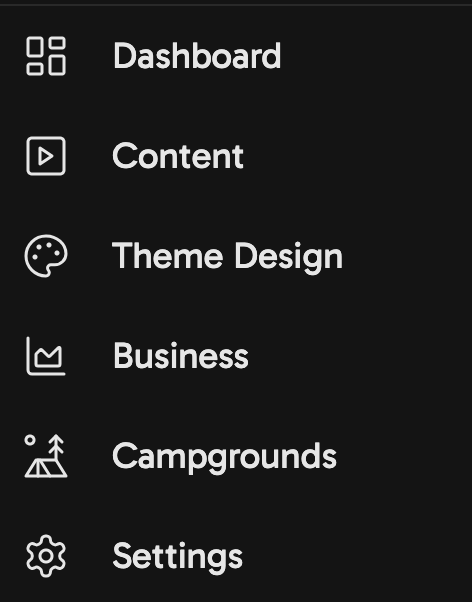 Main pages are listed on the side navigation in the EmberForgery dashboard.