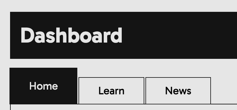 Main tabs listed on a given page in the EmberForgery dashboard.
